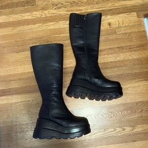Black Platform Boots Women’s size 8 1/2 Brand New
